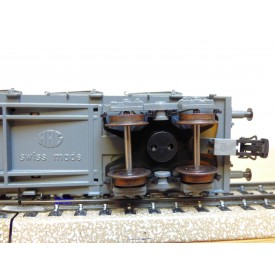 HAG 354 . 04 , wagon plat  à ranchers type Rs chargé de conduites de gaz  SBB  BO