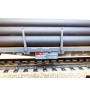 HAG 364 . 04 , wagon plat  à ranchers type Rs chargé de tuyaux   SBB  BO