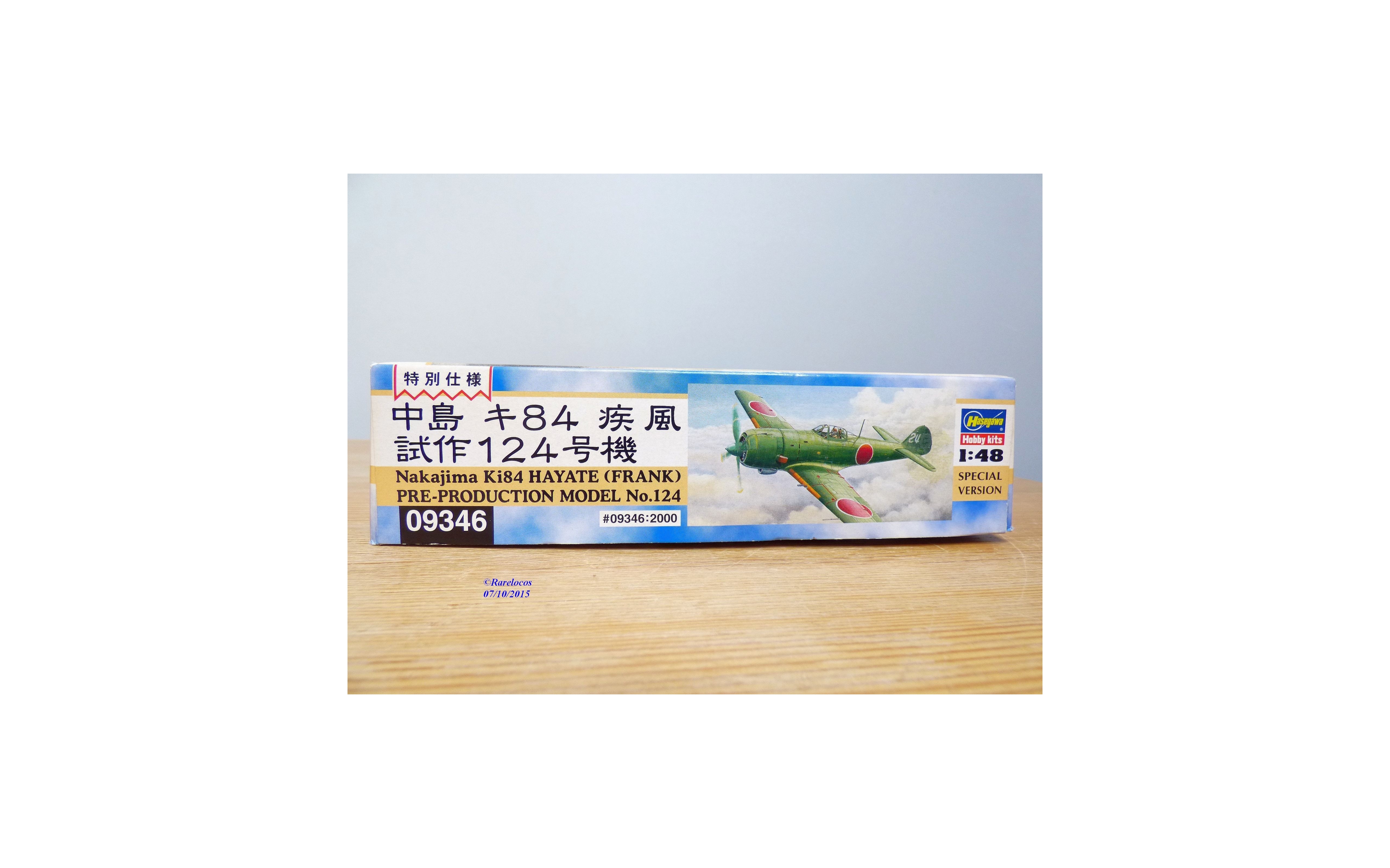 HASEGAWA 09346, chasseur japonais NAKAJIMA Ki84 HAYATE ( FRANK ) pré