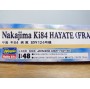 HASEGAWA 09346, chasseur  japonais NAKAJIMA  Ki84 HAYATE ( FRANK ) pré production  Neuf  BO 1/48