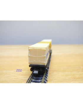 LIMA 320486,  wagon plat 3 containers HAPAG LLOYD, RENFE et DB   BO   N