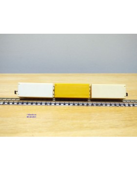 LIMA 320486,  wagon plat 3 containers HAPAG LLOYD, RENFE et DB   BO   N