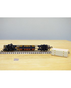 LIMA 320486,  wagon plat 3 containers HAPAG LLOYD, RENFE et DB   BO   N