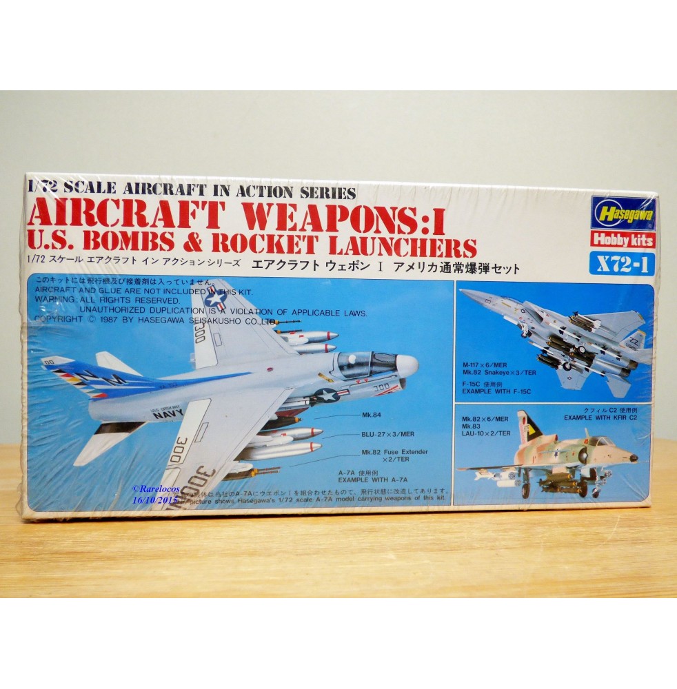 HASEGAWA X72-1, smart bombs & target pods américains  neuf  BO  1/48