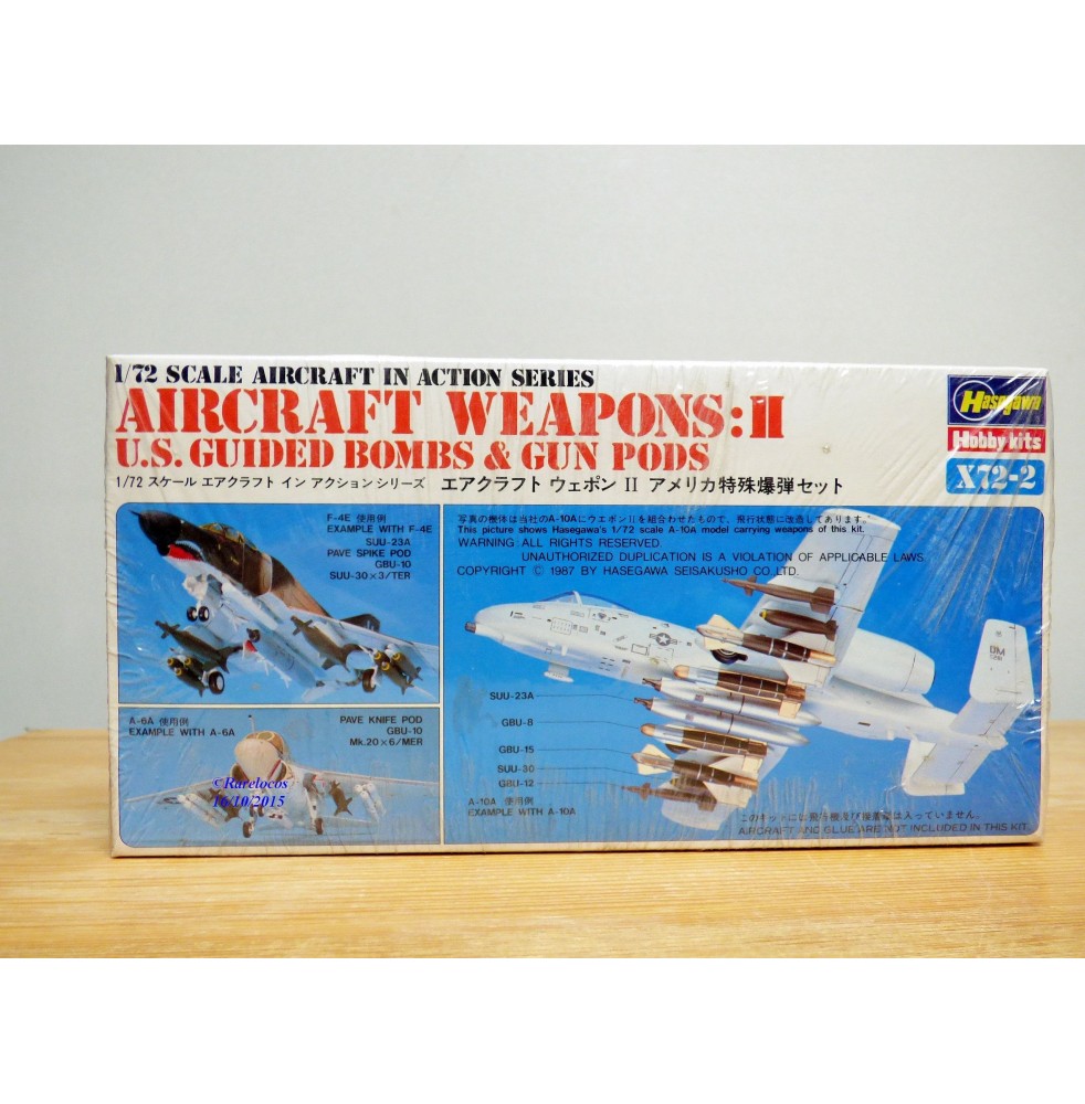 HASEGAWA X72-2, US guided  bombs &  gun pods   neuf  BO  1/72