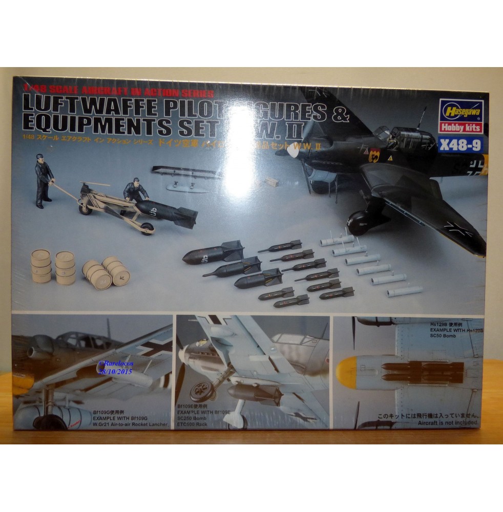 HASEGAWA 36009  /  X48-009, pilotes et équipements Luftwaffe WW II  neuf   BO  1/48