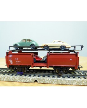 Märklin métal 4617 Wagon surbaissé EVS DB BO