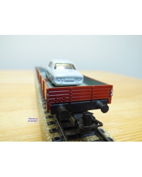Märklin métal 4617 Wagon surbaissé EVS DB BO