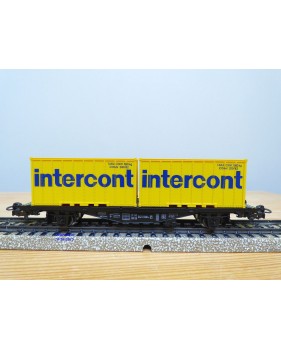 Märklin 4670, wagon porte containers type Berlin  et conteneurs 20'   INTERCONT  DB   BO