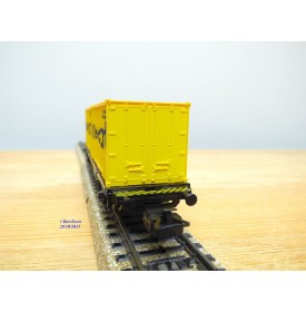 Märklin 4670, wagon porte containers type Berlin  et conteneurs 20'   INTERCONT  DB   BO