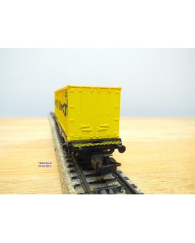 Märklin 4670, wagon porte containers type Berlin  et conteneurs 20'   INTERCONT  DB   BO