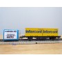 Märklin 4670, wagon porte containers type Berlin  et conteneurs 20'   INTERCONT  DB   BO