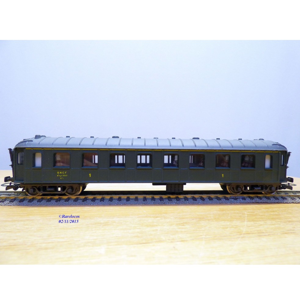 POCHER  201/ 2 SM, rare voiture OCEM à rivets 1 Cl. SNCF  BO