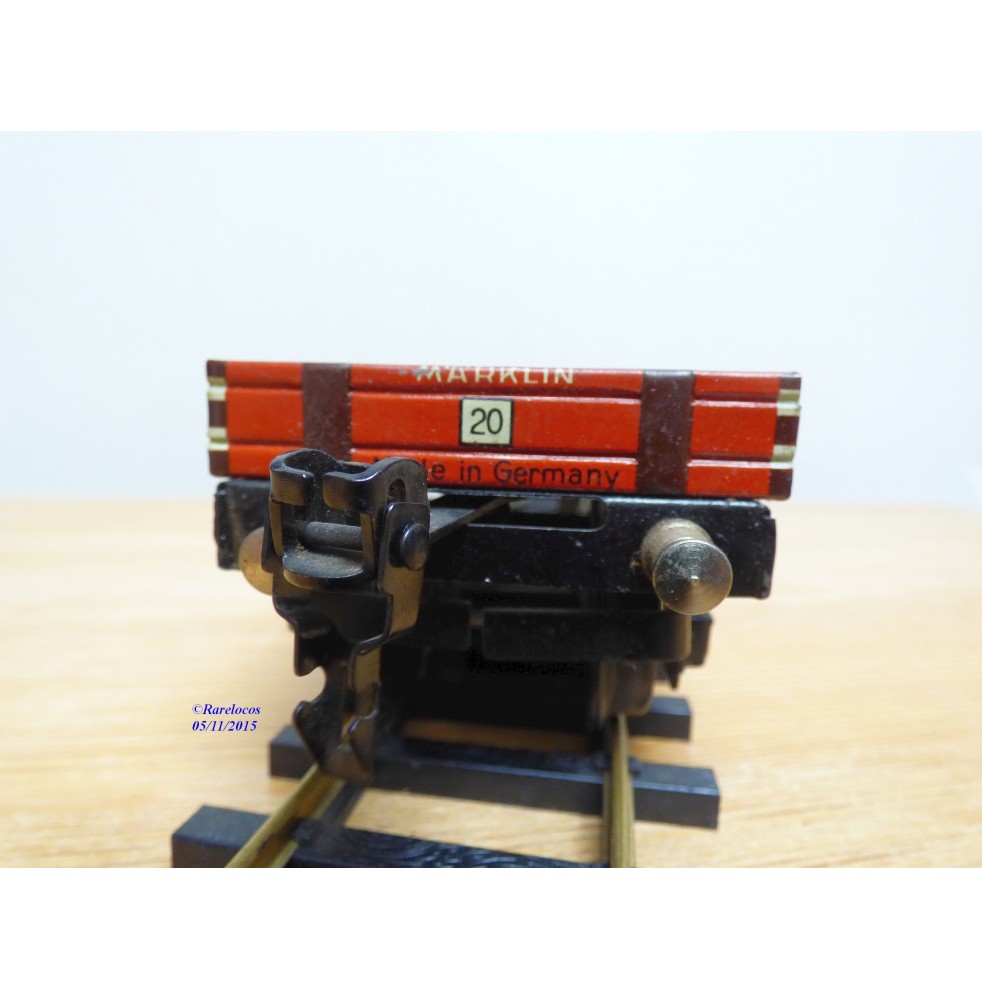 Ancien train échelle 1 - MÄRKLIN wagon plat à bogies 2933 - manque 8