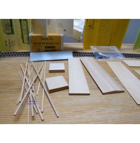 Camino Scale Models HP-82, wagon couvert en bois ( Boxcar ) de 40 ' AT&SF Santa Fé  Neuf BO