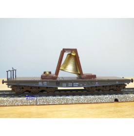 Märklin 84866,  wagon plat pour charges lourdes avec cloche   DR  neuf  BO 