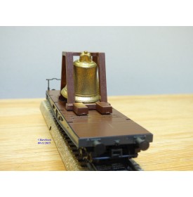 Märklin 84866,  wagon plat pour charges lourdes avec cloche   DR  neuf  BO 