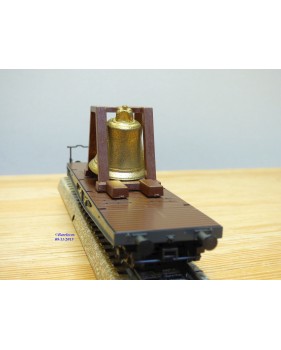 Märklin 84866,  wagon plat pour charges lourdes avec cloche   DR  neuf  BO 