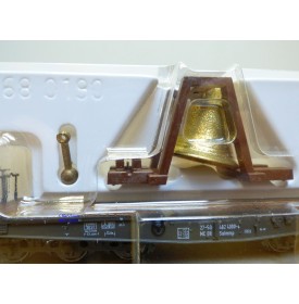 Märklin 84866,  wagon plat pour charges lourdes avec cloche   DR  neuf  BO 