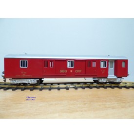 HAG 820 . 2,  Fourgon allégé (Leichtstahlwagen)    rouge   SBB   BO
