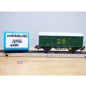 Märklin 4491, wagon couvert type Ukks  transport de vélos  CFL  neuf   BO