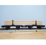 Märklin 4665, couplage de 2 wagons à traverses pivotantes chargé de planches   neuf   BO