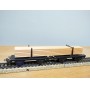 Märklin 4665, couplage de 2 wagons à traverses pivotantes chargé de planches   neuf   BO