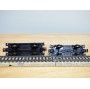 Märklin 4665, couplage de 2 wagons à traverses pivotantes chargé de planches   neuf   BO