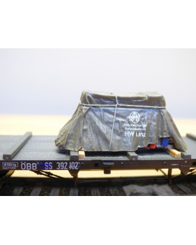 ROCO 47725, wagon plat ancien type SS avec chargement bâché  ÖBB   BO