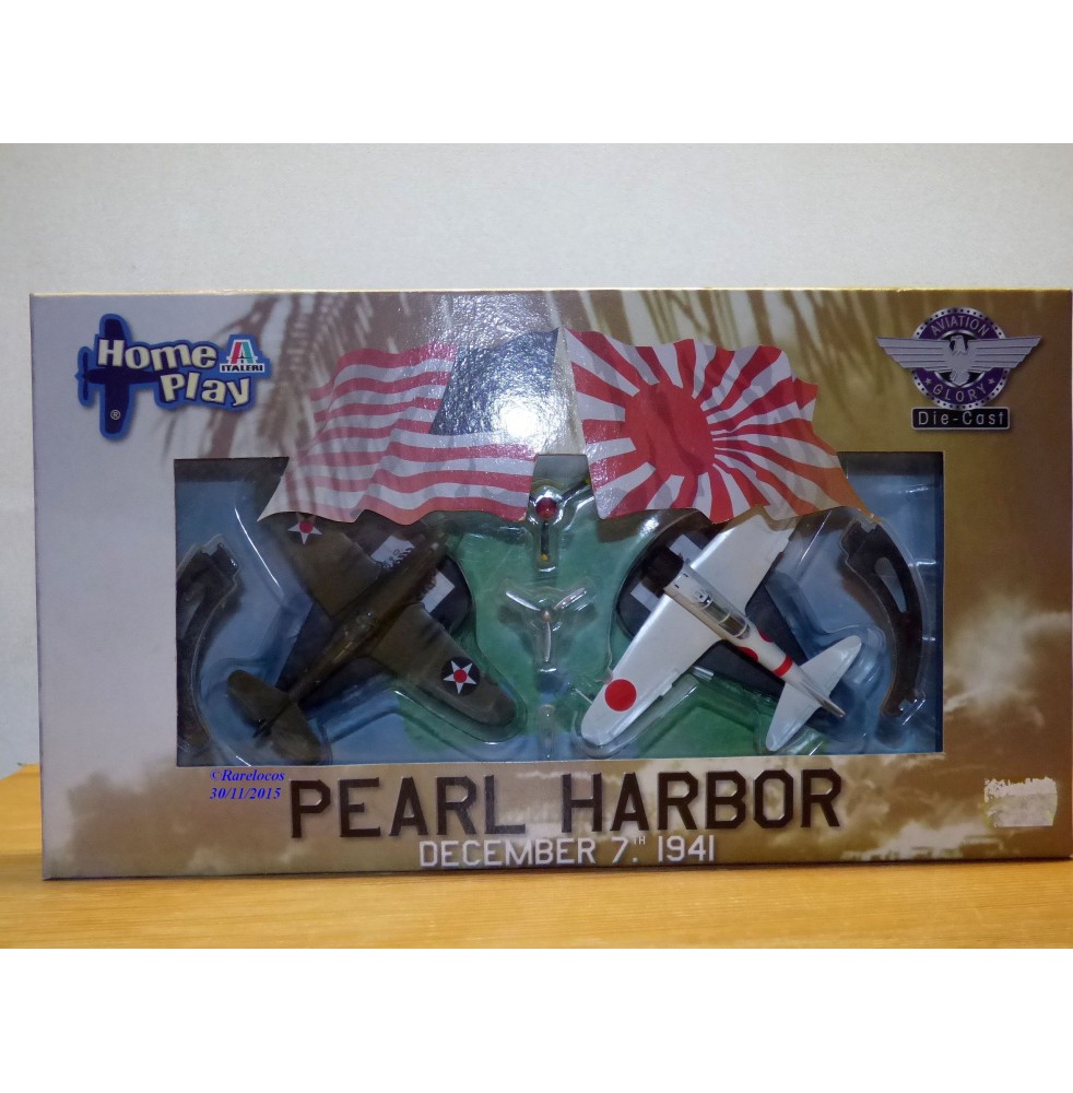 ITALERI  Home Play  Diecast 41500,  Pearl Harbor A6M2 Zéro  et CURTISS P-40   BO Neuf 1/ 100