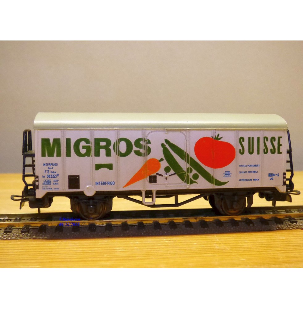 LILIPUT 224 , wagon couvert réfrigérant  type Ibes  MIGROS   FS BO