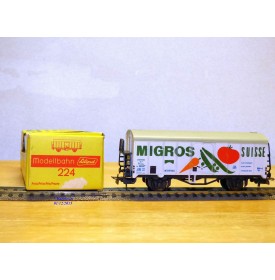 LILIPUT 224 , wagon couvert réfrigérant  type Ibes  MIGROS   FS BO