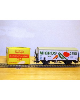 LILIPUT 224 , wagon couvert réfrigérant  type Ibes  MIGROS   FS BO