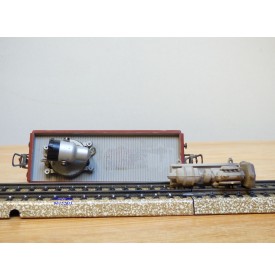 POCHER 302 / 3,  wagon plat avec groupe électrogène et projecteur fonctionnel      FS   BO