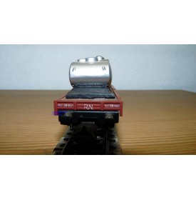 ELECTROTREN  1004 wagon plat chargé de 3 citernes SEMAT  RENFE BO