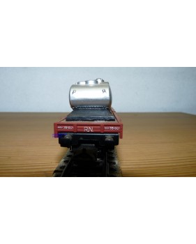 ELECTROTREN  1004 wagon plat chargé de 3 citernes SEMAT  RENFE BO