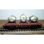 ELECTROTREN  1004 wagon plat chargé de 3 citernes SEMAT  RENFE BO