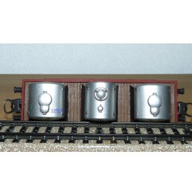 ELECTROTREN  1004 wagon plat chargé de 3 citernes SEMAT  RENFE BO