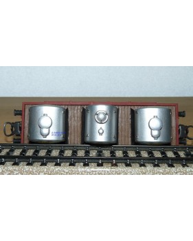 ELECTROTREN  1004 wagon plat chargé de 3 citernes SEMAT  RENFE BO