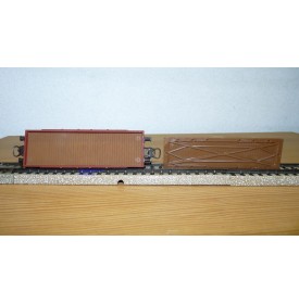 ELECTROTREN  1004 wagon plat chargé de 3 citernes SEMAT  RENFE BO