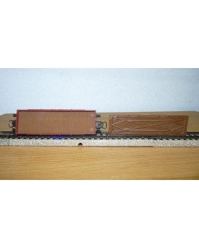 ELECTROTREN  1004 wagon plat chargé de 3 citernes SEMAT  RENFE BO