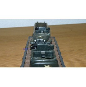 ELECTROTREN  1009 wagon plat chargé de 2 Jeeps  RENFE BO