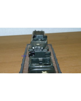 ELECTROTREN  1009 wagon plat chargé de 2 Jeeps  RENFE BO
