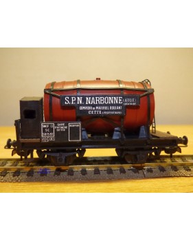 AU PULLMAN  130  ??, wagon foudre à guérite de serre freins S.P.N. Narbonne    SNCF  neuf   BO