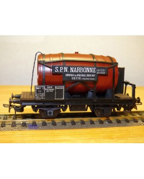 AU PULLMAN  130  ??, wagon foudre à guérite de serre freins S.P.N. Narbonne    SNCF  neuf   BO