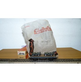 ELECTROTREN  1009 wagon plat chargé de 2 Jeeps  RENFE BO