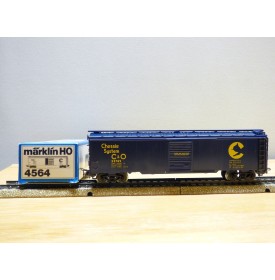 Märklin   4564 . 1, wagon couvert ( boxcar ) Chessie System  C&O Cheasapeake and Ohio  neuf   BO