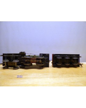FABRE & MARESCOT  ???, coffret ETAT : 1 loco 220, 4 voitures, rails et alimentation BO