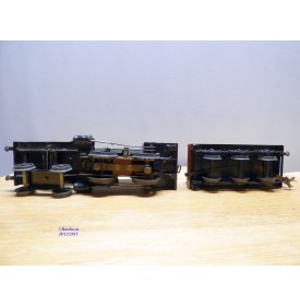 FABRE & MARESCOT  ???, coffret ETAT : 1 loco 220, 4 voitures, rails et alimentation BO