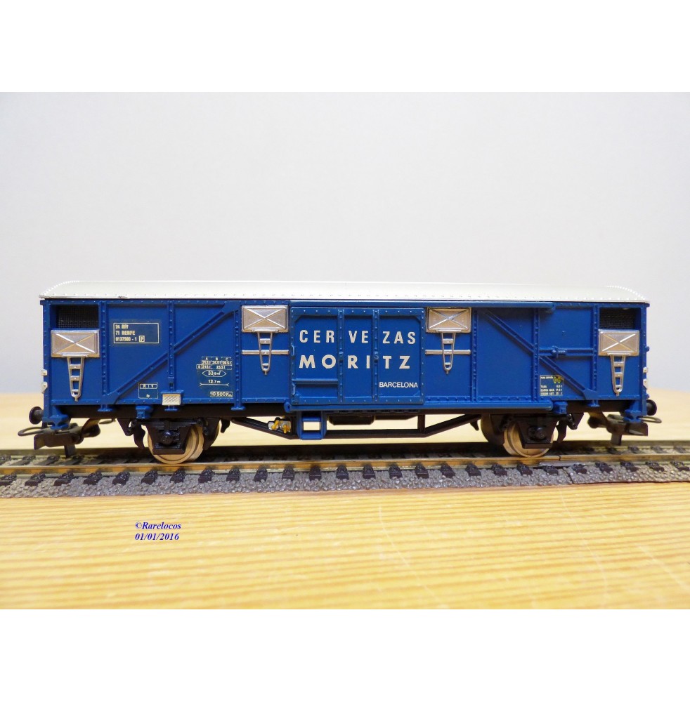 ELECTROTREN  1452,  wagon couvert  réfrigérant  CERVEZAS  MORITZ   RENFE    neuf  BO